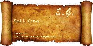 Sali Gina névjegykártya